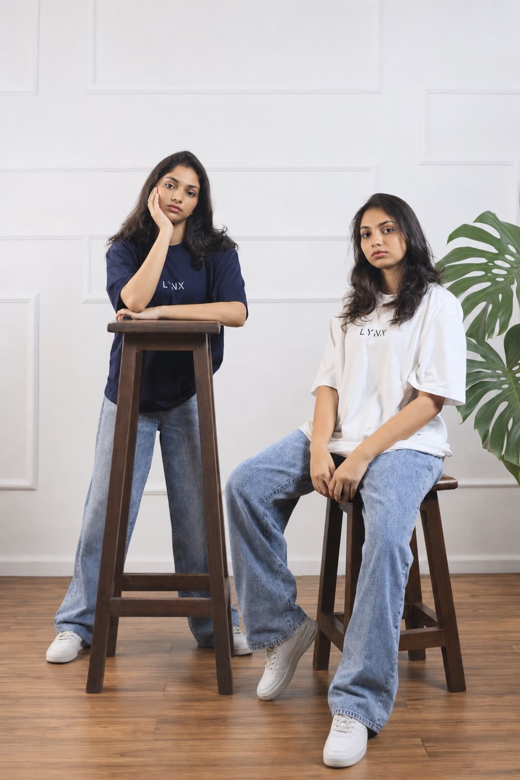 Lynx Full Kit — oversized tee with light-wash denim, Sri Lanka luxury comfort
